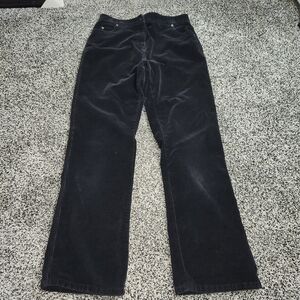 Woolrich Corduroy‎ Black Pants Jeans Women's Sz 6 High Rise, 30" Inseam 90s Y2k